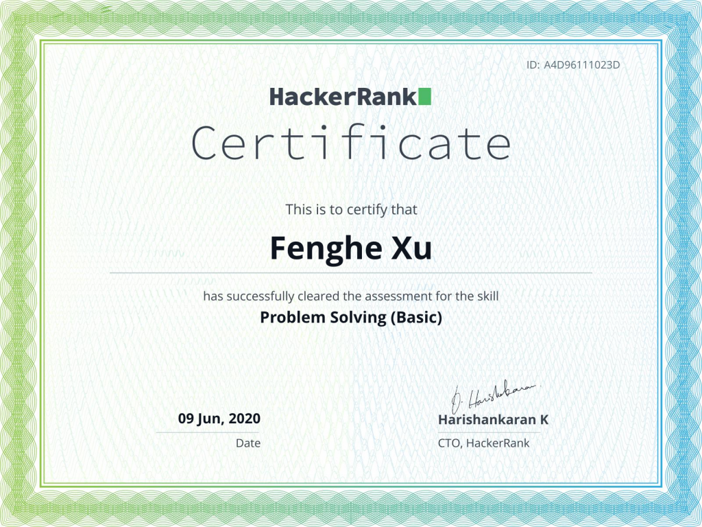hackerrank problem solving (basic) skills certification test solution