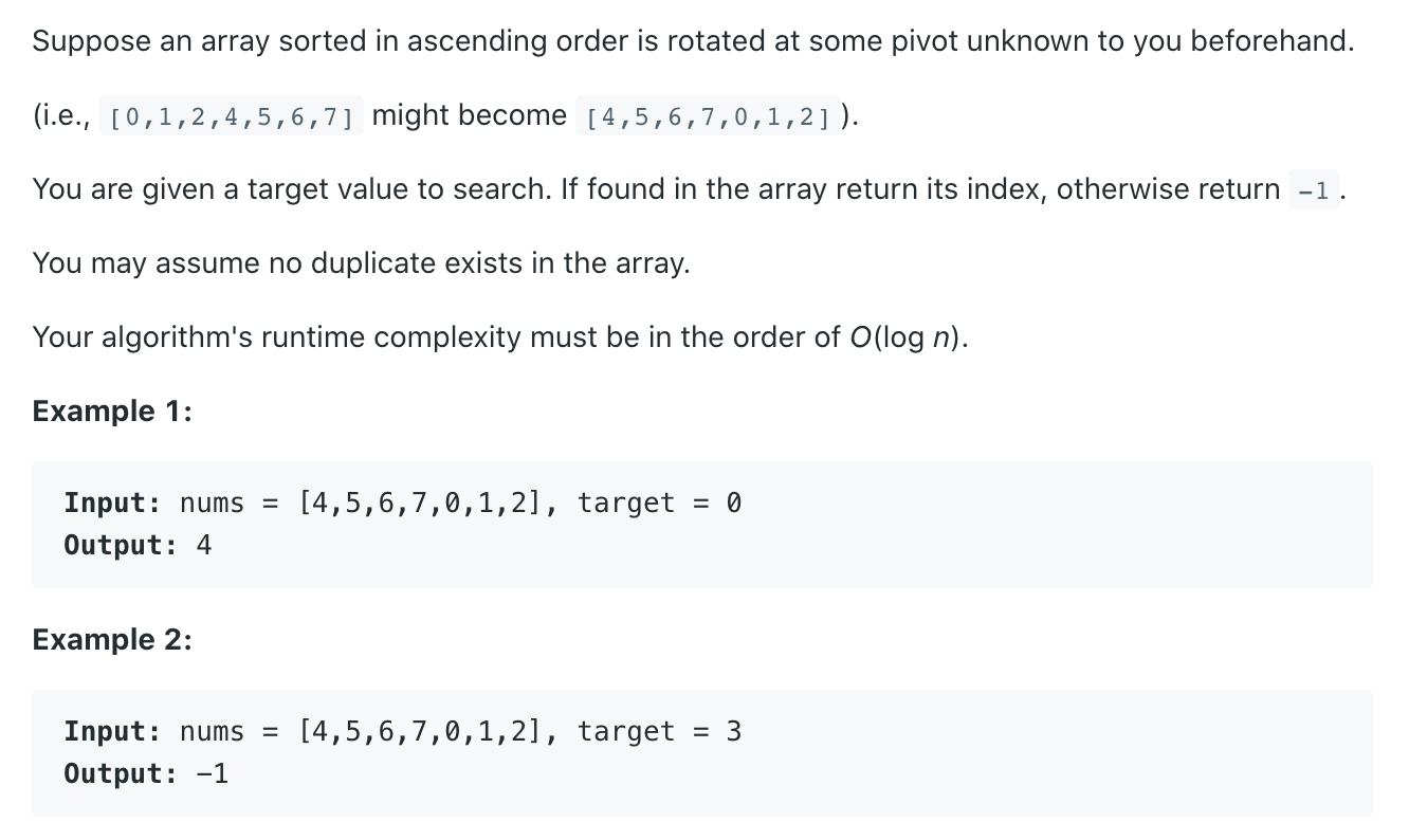 33. Search in Rotated Sorted Array – Kickstart Coding