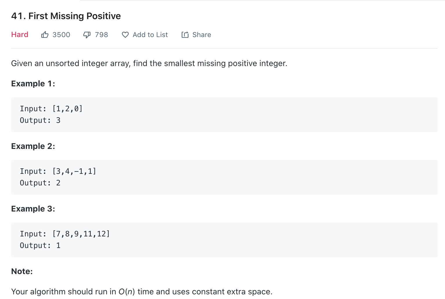 41. First Missing Positive – Kickstart Coding