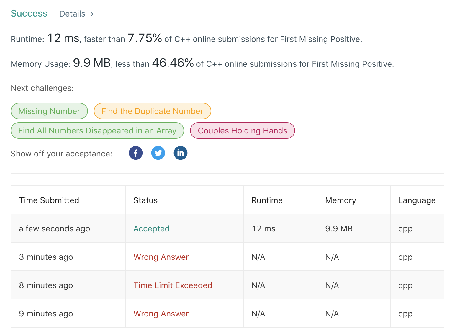 41. First Missing Positive – Kickstart Coding