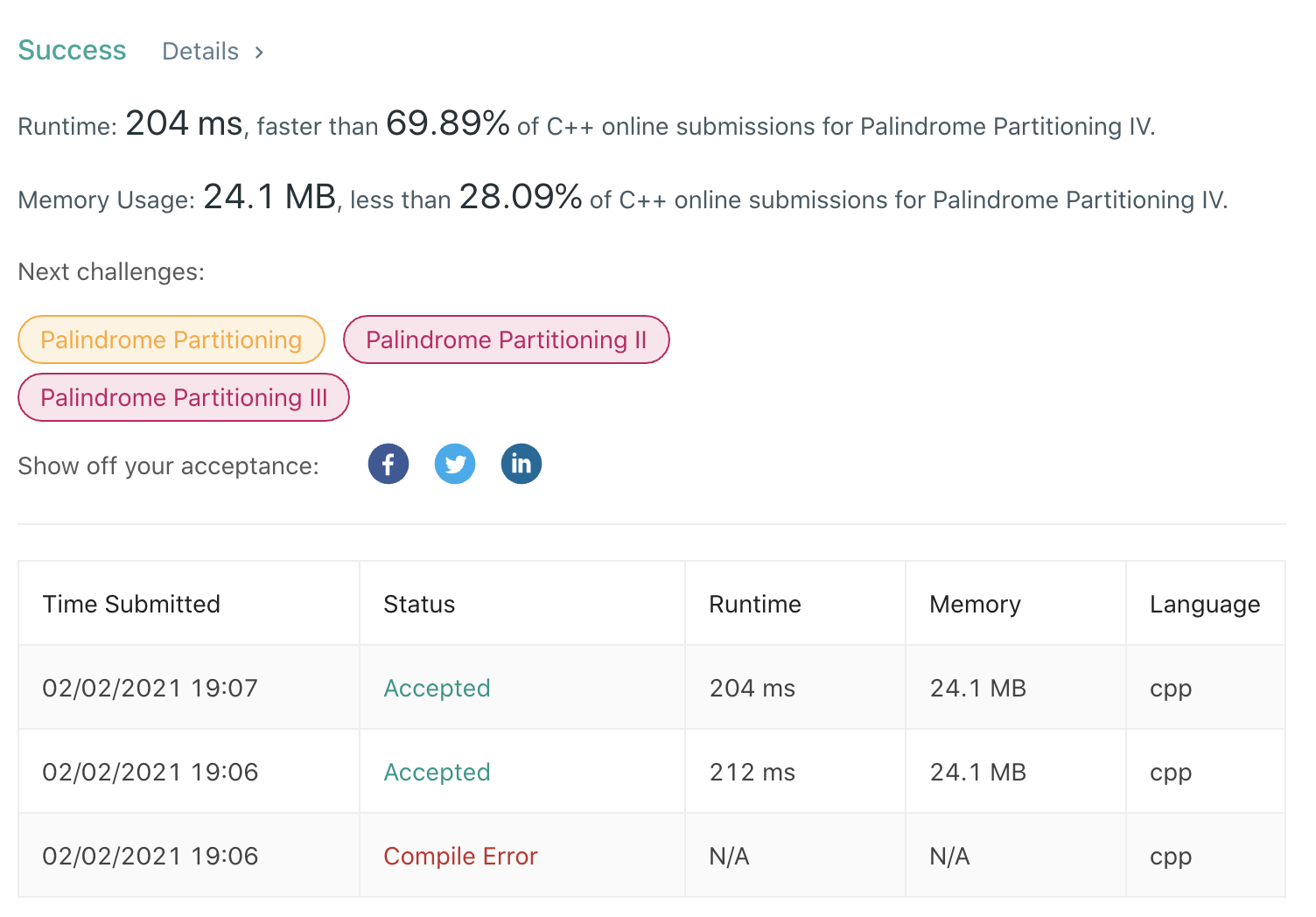 1745. Palindrome Partitioning IV Kickstart Coding