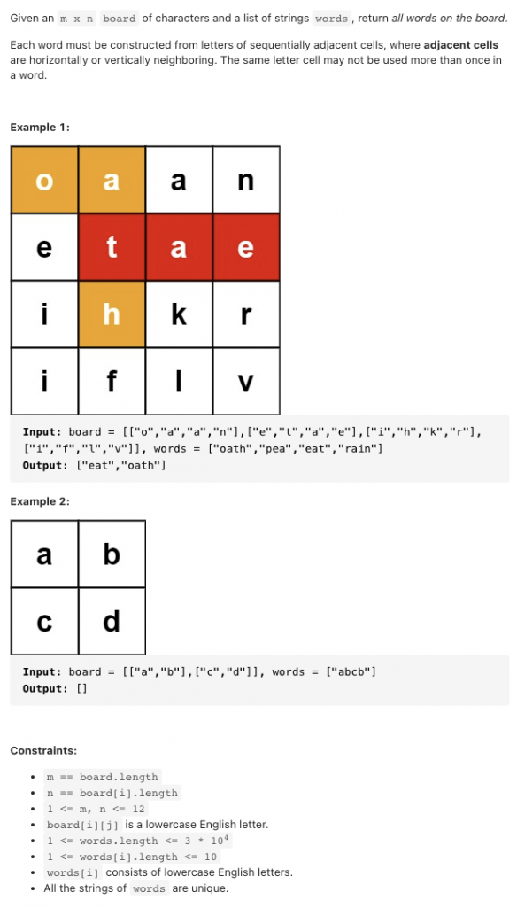 212 Word Search II Kickstart Coding