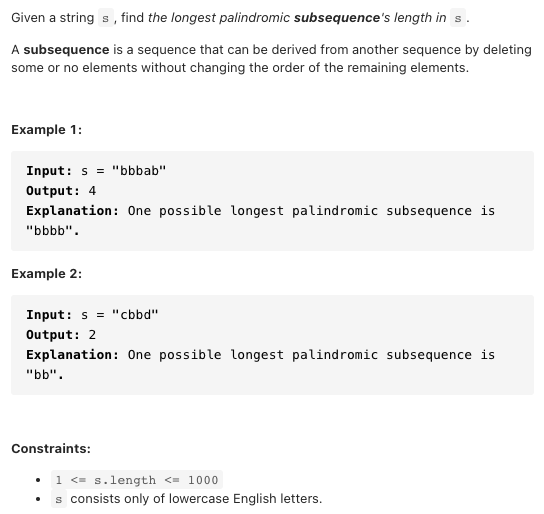 516-longest-palindromic-subsequence-kickstart-coding