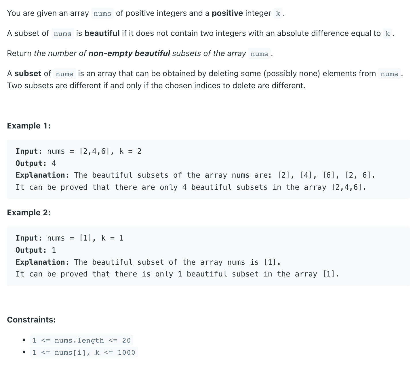 2597 The Number Of Beautiful Subsets Kickstart Coding 2597 The Number Of Beautiful Subsets Kickstart Coding